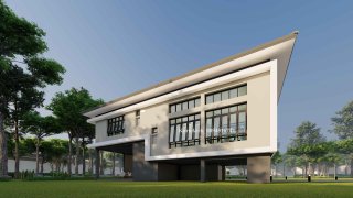 รับออกแบบโฮมออฟฟิศยกพื้นสูง