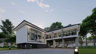 รับออกแบบโฮมออฟฟิศยกพื้นสูง