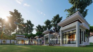 รับออกแบบรีสอร์ทชั้นเดียวมีดาดฟ้า สไตล์โมเดิร์น