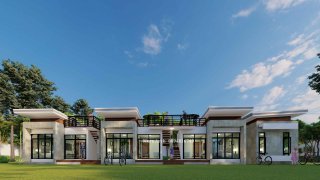 รับออกแบบโรงแรมขนาดเล็ก 5 ห้องชุด มีดาดฟ้า