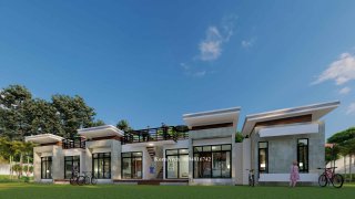 รับออกแบบโรงแรมขนาดเล็ก 5 ห้องชุด มีดาดฟ้า