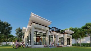 รับออกแบบโรงแรมขนาดเล็ก 5 ห้องชุด มีดาดฟ้า