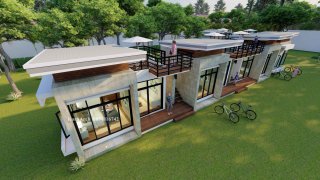 รับออกแบบโรงแรมขนาดเล็ก 5 ห้องชุด มีดาดฟ้า