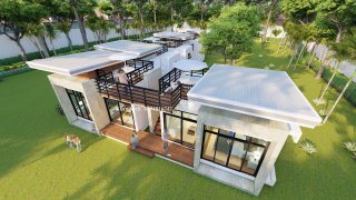 รับออกแบบโรงแรมขนาดเล็ก 5 ห้องชุด มีดาดฟ้า