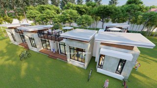 รับออกแบบโรงแรมขนาดเล็ก 5 ห้องชุด มีดาดฟ้า