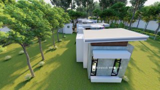 รับออกแบบโรงแรมขนาดเล็ก 5 ห้องชุด มีดาดฟ้า