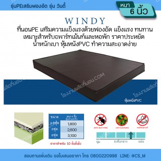 ที่นอน PE เสริมฟองอัด รุ่น วินดี้, โรงงานผลิตที่นอน