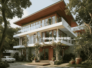 รับออกแบบบ้าน3ชั้นสไตล์โมเดิร์น