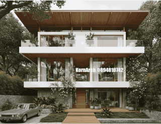 รับออกแบบบ้าน3ชั้นสไตล์โมเดิร์น