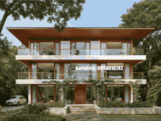 รับออกแบบบ้าน3ชั้นสไตล์โมเดิร์น