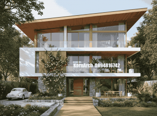 รับออกแบบบ้าน3ชั้นสไตล์โมเดิร์น