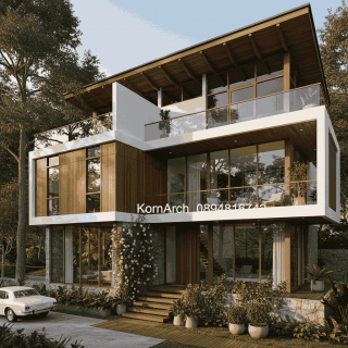 รับออกแบบบ้าน3ชั้น