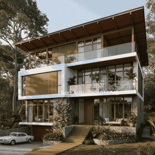 รับออกแบบบ้าน3ชั้น