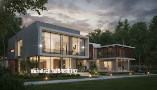 รับออกแบบบ้าน2ชั้นสไตล์โมเดิร์น