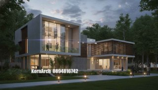 รับออกแบบบ้าน2ชั้นสไตล์โมเดิร์น