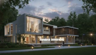 รับออกแบบบ้าน2ชั้นสไตล์โมเดิร์น