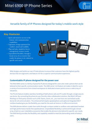 Mitel 6900 IP Phone Series