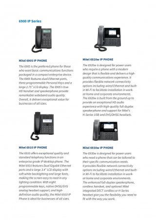 Mitel 6900 IP Phone Series