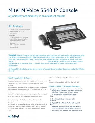 Mitel MiVoice 5540 IP Console