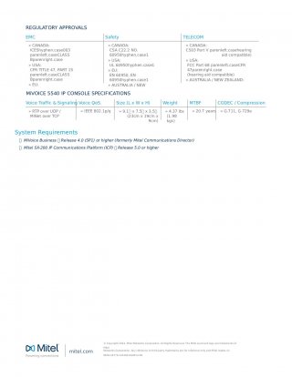 Mitel MiVoice 5540 IP Console