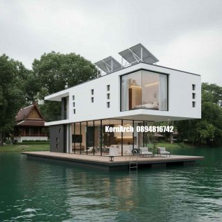 รับออกแบบบ้านลอยน้ำ แบบบ้านลอยน้ำ แบบบ้านสวยๆ