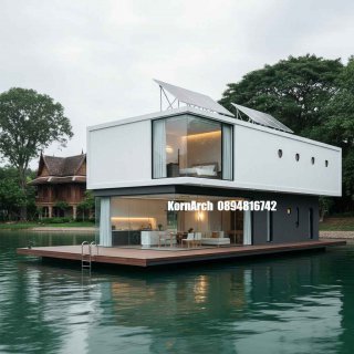 รับออกแบบบ้านลอยน้ำ แบบบ้านลอยน้ำ แบบบ้านสวยๆ