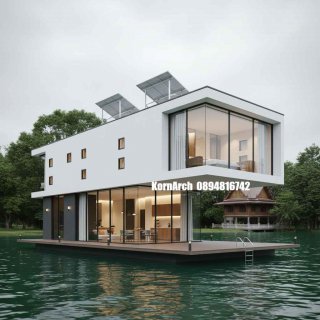รับออกแบบบ้านลอยน้ำ แบบบ้านลอยน้ำ แบบบ้านสวยๆ