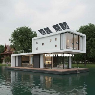 รับออกแบบบ้านลอยน้ำ แบบบ้านลอยน้ำ แบบบ้านสวยๆ