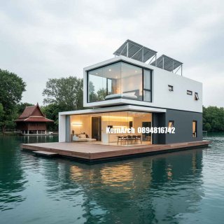 รับออกแบบบ้านลอยน้ำ แบบบ้านลอยน้ำ แบบบ้านสวยๆ