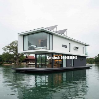 รับออกแบบบ้านลอยน้ำ แบบบ้านลอยน้ำ แบบบ้านสวยๆ