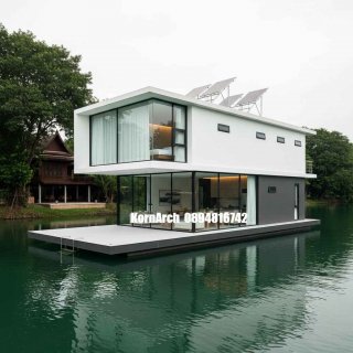 รับออกแบบบ้านลอยน้ำ แบบบ้านลอยน้ำ แบบบ้านสวยๆ