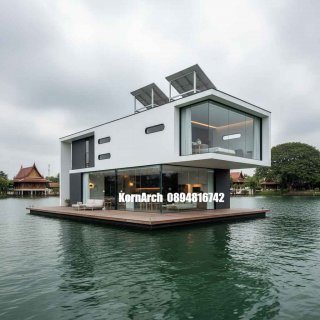 รับออกแบบบ้านลอยน้ำ แบบบ้านลอยน้ำ แบบบ้านสวยๆ