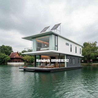 รับออกแบบบ้านลอยน้ำ แบบบ้านลอยน้ำ แบบบ้านสวยๆ