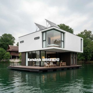 รับออกแบบบ้านลอยน้ำ แบบบ้านลอยน้ำ แบบบ้านสวยๆ