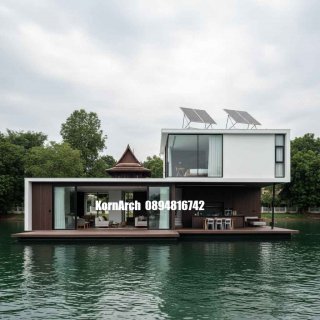 รับออกแบบบ้านลอยน้ำ แบบบ้านลอยน้ำ แบบบ้านสวยๆ