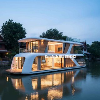 รับออกแบบบ้านลอยน้ำ แบบบ้านลอยน้ำ แบบบ้านสวยๆ