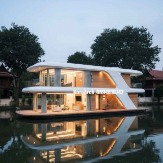 รับออกแบบบ้านลอยน้ำ แบบบ้านลอยน้ำ แบบบ้านสวยๆ