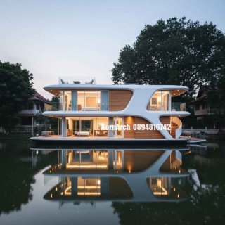 รับออกแบบบ้านลอยน้ำ แบบบ้านลอยน้ำ แบบบ้านสวยๆ