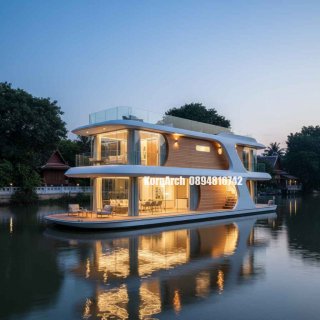 รับออกแบบบ้านลอยน้ำ แบบบ้านลอยน้ำ แบบบ้านสวยๆ