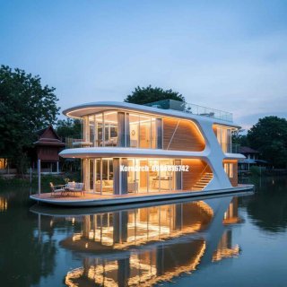 รับออกแบบบ้านลอยน้ำ แบบบ้านลอยน้ำ แบบบ้านสวยๆ