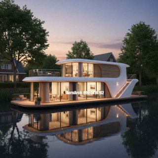 รับออกแบบบ้านลอยน้ำ แบบบ้านลอยน้ำ แบบบ้านสวยๆ