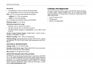 FSP-951 Series Smoke Detectors