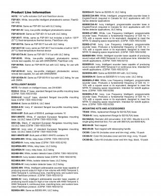 FSP-951 Series Smoke Detectors