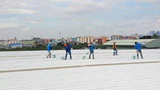 ทาสีกันร้อนหลังคาคอนกรีต