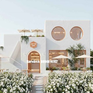 รับออกแบบร้านกาแฟสไตล์เมดิเตอร์เรเนียน