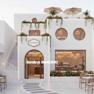 รับออกแบบร้านกาแฟสไตล์เมดิเตอร์เรเนียน