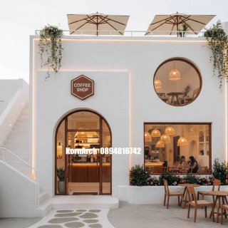 รับออกแบบร้านกาแฟสไตล์เมดิเตอร์เรเนียน