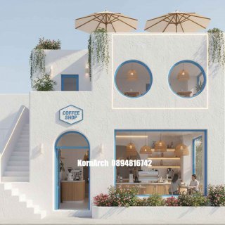 รับออกแบบร้านกาแฟสไตล์เมดิเตอร์เรเนียน