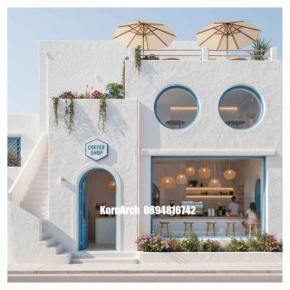 รับออกแบบร้านกาแฟสไตล์เมดิเตอร์เรเนียน
