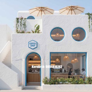 รับออกแบบร้านกาแฟสไตล์เมดิเตอร์เรเนียน